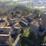 veduta aerea del castello di Nazzano - est