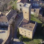 veduta aerea del castello di Nazzano - sudest
